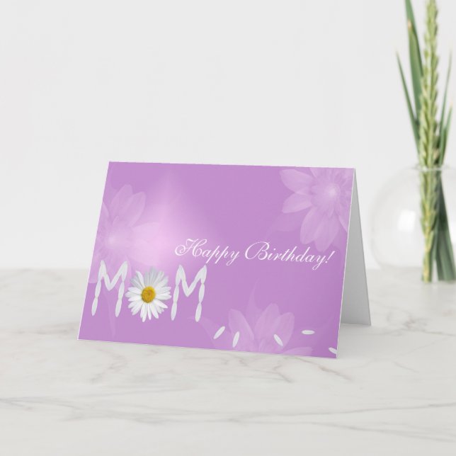 Birthday Daisy for Mom Card (Front)