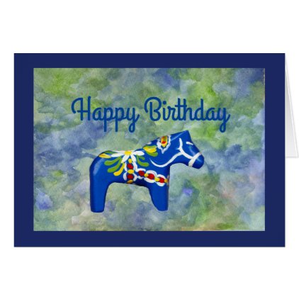 Birthday Dala Horse Card