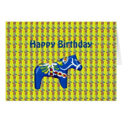 Birthday Dala Horse Card