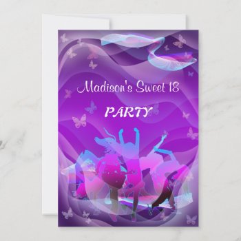 Birthday Dance Party Invitation by Stangrit at Zazzle