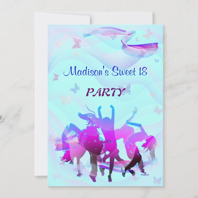Birthday Dance Party Invitation (Front)