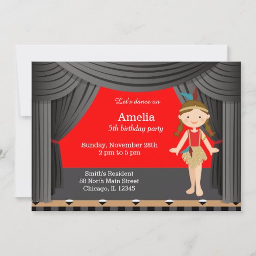 Birthday Dancer Invitation