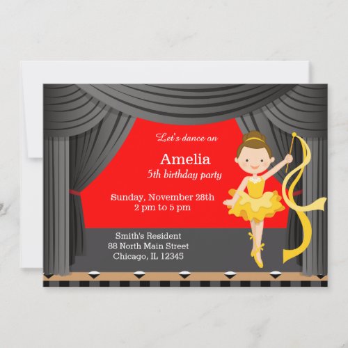 Birthday Dancer Invitation