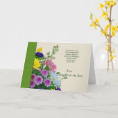 Birthday, Daughter-in-law, Floral Bouquet Card (Yellow Flower)