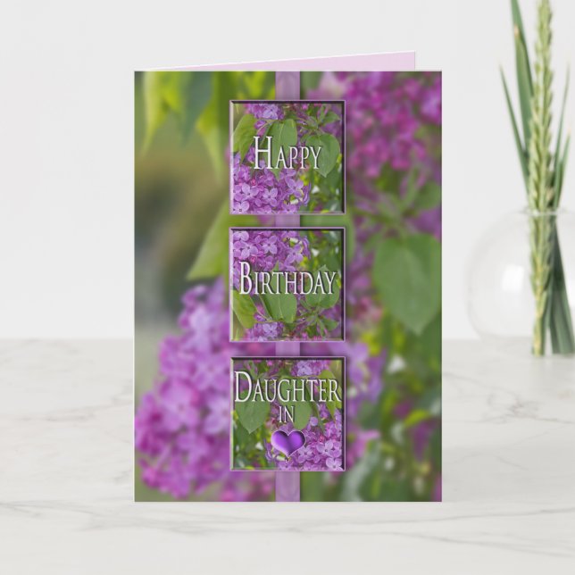 BIRTHDAY - Daughter-in-Law - LAVENDER LILACS Card (Front)