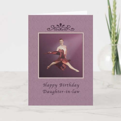 Birthday Daughter_in_law Leaping Ballerina Card