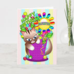 Birthday - Daughter - Kitty Cat Celebrating Card<br><div class="desc">See same image for a host of different ages from 1-13 and false for Secret Pal,  Friend,  Girfriend,  Sister</div>