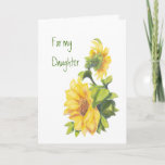 Birthday Daughter Watercolor Sunflowers, Floral Card<br><div class="desc">Birthday Daughter with  Watercolor Sunflowers,  Floral</div>