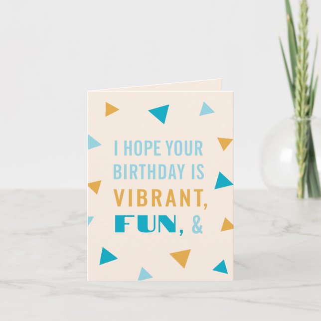 Birthday Day Cute Illustration Card (Front)