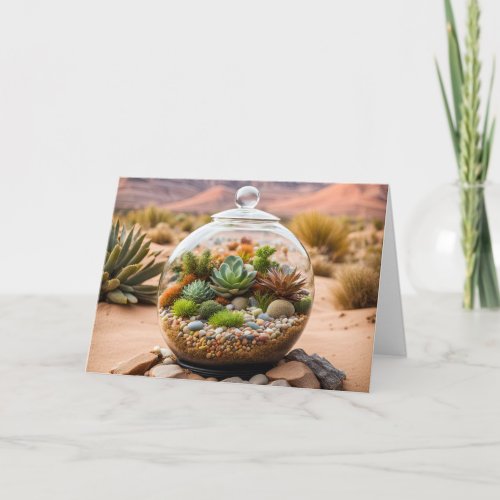 Birthday Desert Terrarium And Cactus Card