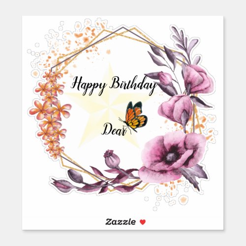 Birthday Design Sticker