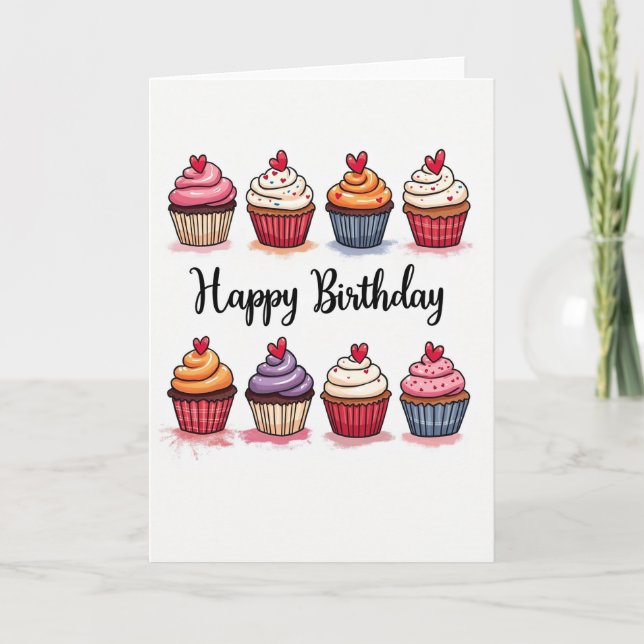 Birthday Dessert Display Card (Front)