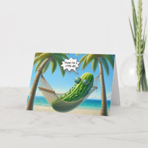 Birthday Dill Pickle In a Hammock Card