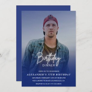 Birthday Dinner 37th birthday invitation Photo Men