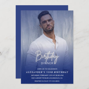 Birthday Dinner 52nd birthday invitation Photo Men