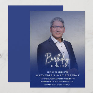 Birthday Dinner 64th birthday invitation Photo Men