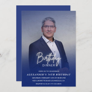Birthday Dinner 76th birthday invitation Photo Men
