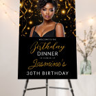 Birthday Dinner Gold and Black Photo Instagram