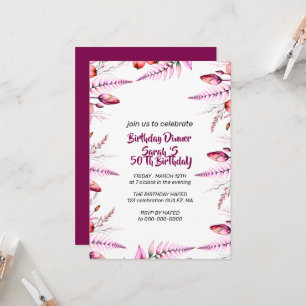 Birthday Dinner Invitation, Editable Birthday Dinn Invitation