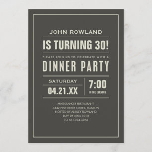 Birthday Dinner Party Invitations