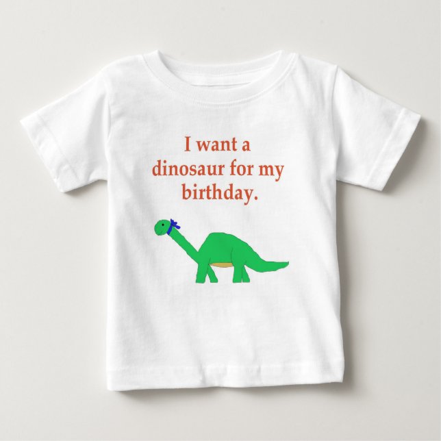 Birthday Dinosaur apparel Baby T-Shirt (Front)