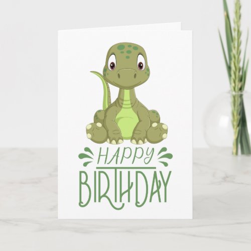 Birthday Dinosaur Baby Card