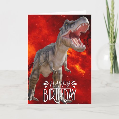 Birthday Dinosaur Fire Jurassic World  Card
