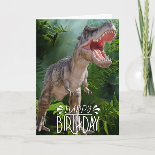 Birthday Dinosaur Jungle Jurassic World  Card