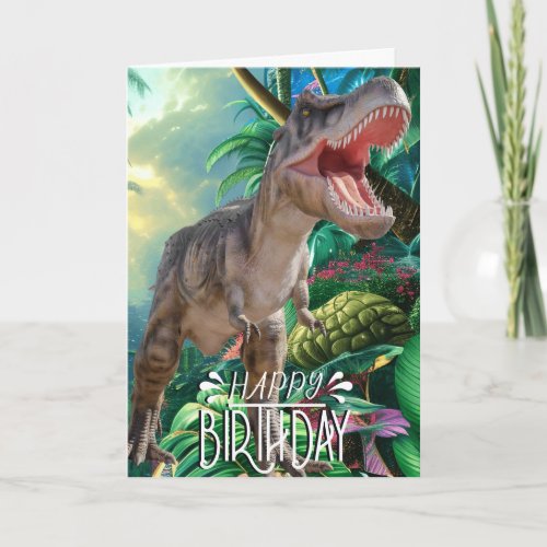 Birthday Dinosaur Kids Jurassic World  Card