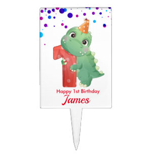 Birthday Dinosaur One Cake Topper