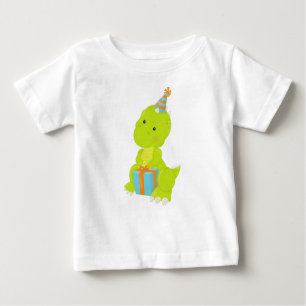 Birthday Dinosaur, Party Dinosaur, Gift, Party Hat Baby T-Shirt
