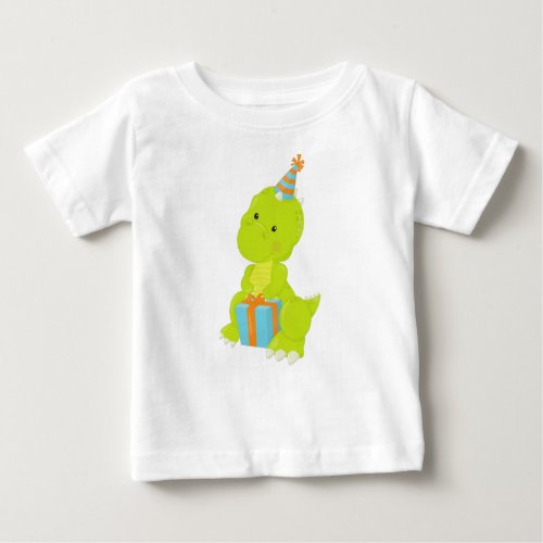 Birthday Dinosaur Party Dinosaur Gift Party Hat Baby T_Shirt