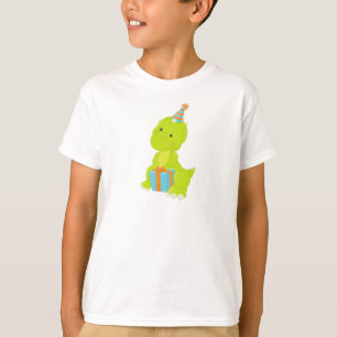 Birthday Dinosaur, Party Dinosaur, Gift, Party Hat T-Shirt