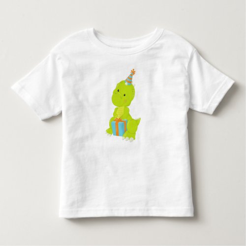 Birthday Dinosaur Party Dinosaur Gift Party Hat Toddler T_shirt