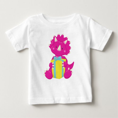 Birthday Dinosaur Pink Dinosaur Party Dinosaur Baby T_Shirt