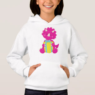 Birthday Dinosaur, Pink Dinosaur, Party Dinosaur Hoodie