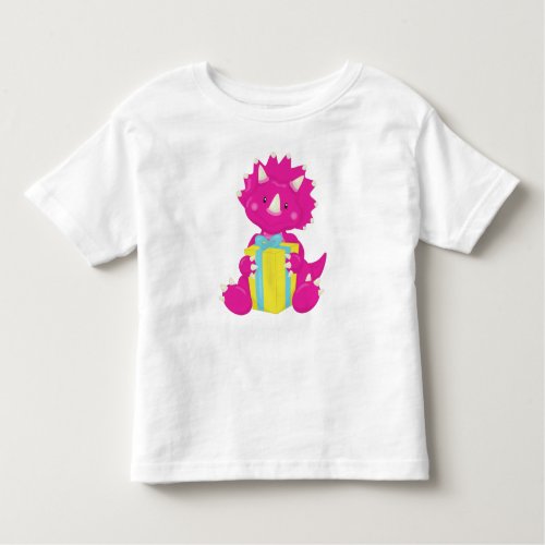 Birthday Dinosaur Pink Dinosaur Party Dinosaur Toddler T_shirt