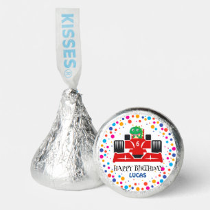Birthday Dinosaur race car boy red racing kid Name Hershey®'s Kisses®