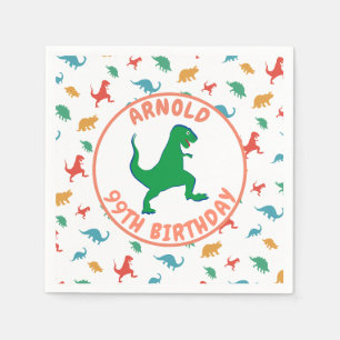 Birthday Dinosaur T Rex Kids Jurassic Prehistoric Napkins