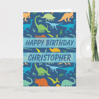 Birthday Dinosaur to Personalize Card