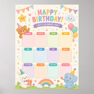 Birthday Display for Classroom Poster