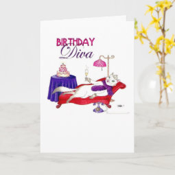 Birthday Diva Birthday Card | Zazzle