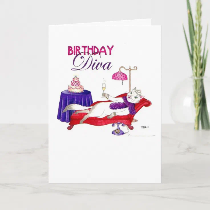 Birthday Diva Birthday Card | Zazzle
