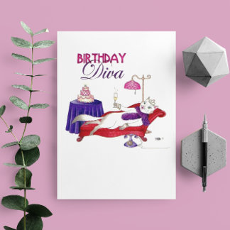 Birthday Diva Birthday Card