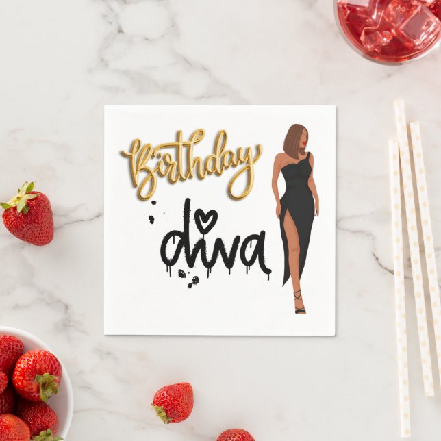 Birthday Diva Napkins (Insitu)