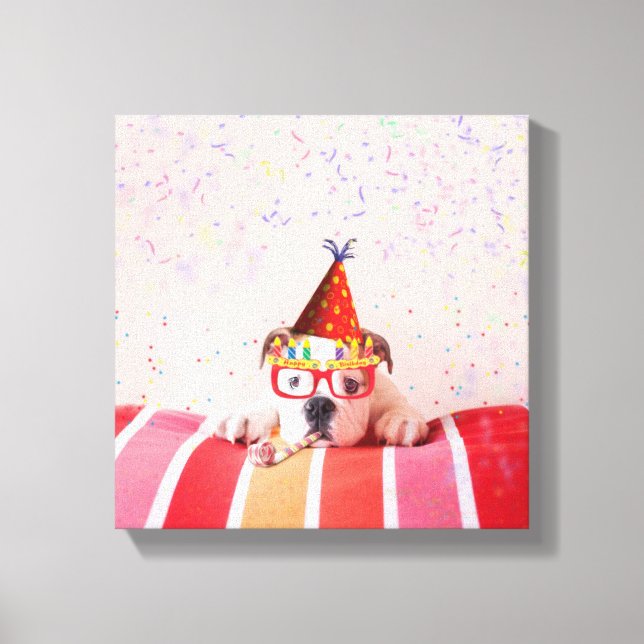 Birthday Dog Canvas Print (Front)