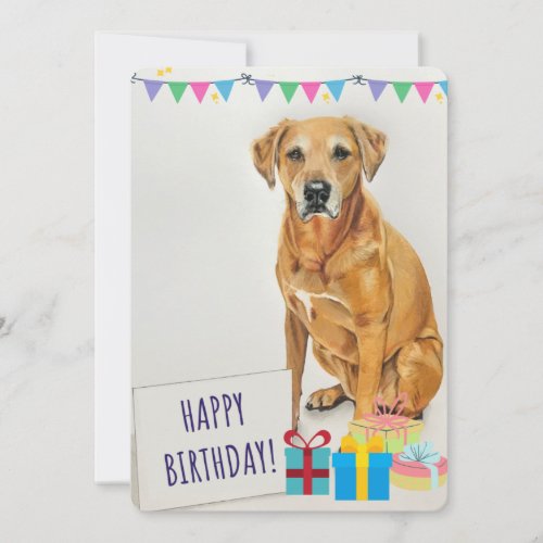 Birthday dog card