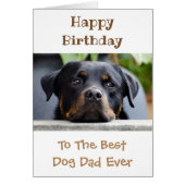 Birthday Dog Dad World's Best Ever Pet Photo (Front)
