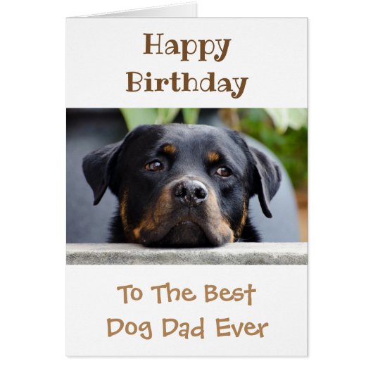 Birthday Dog Dad World's Best Ever Pet Photo (Front)