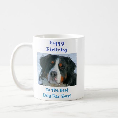 Birthday Dog Dad Worlds Best Ever Pet Photo Coffee Mug